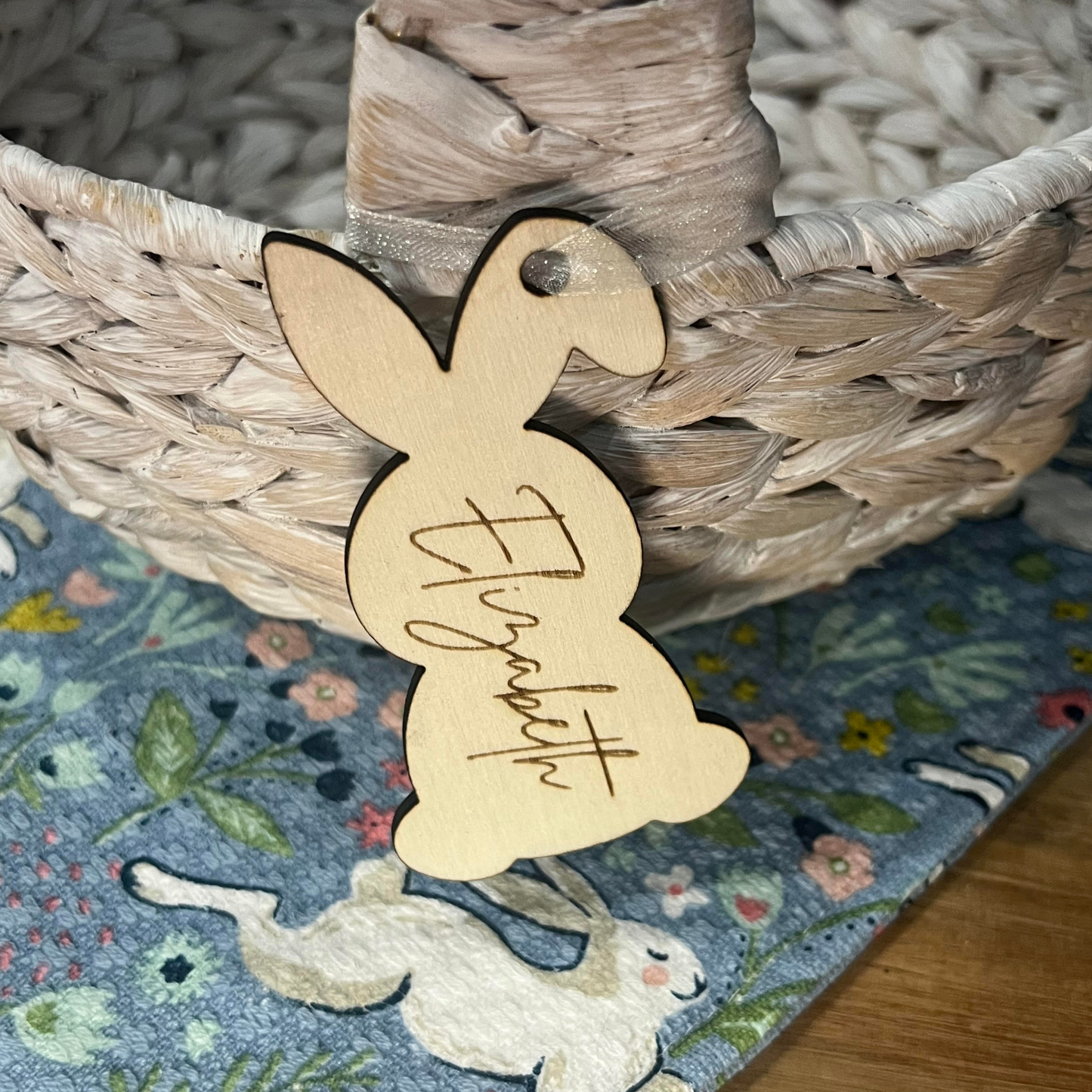 Personalized Engraved Easter Basket Name Tag