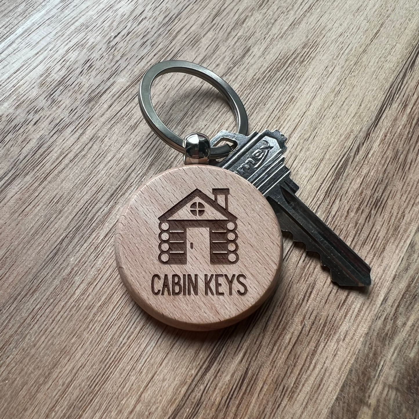 Cabin Keys Laser Engraved Wood Keychain