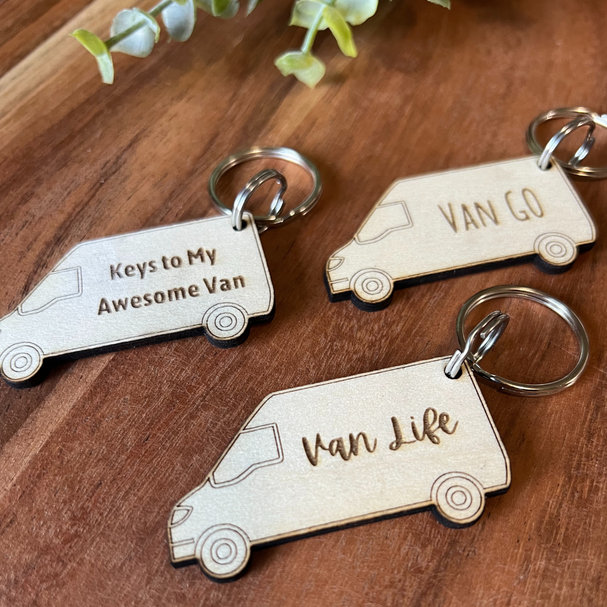 Van Life Laser Engraved Custom Keychain