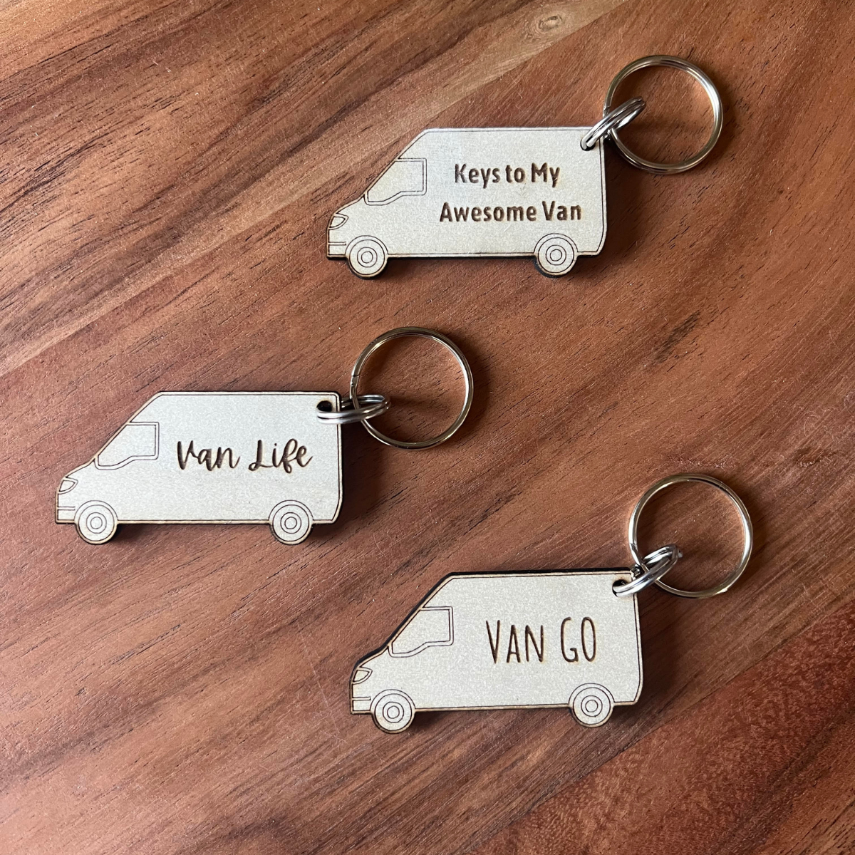 Van Life Laser Engraved Custom Keychain