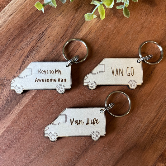 Van Life Laser Engraved Custom Keychain
